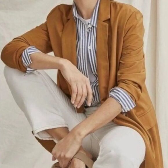 Elizabeth and James Autumn Gold Double Breasted Blazer‎ Jacket Size XXL - Picture 7 of 7